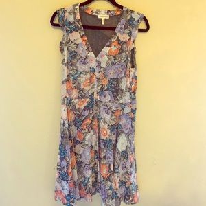 Rebecca Taylor Print slvless dress V neck